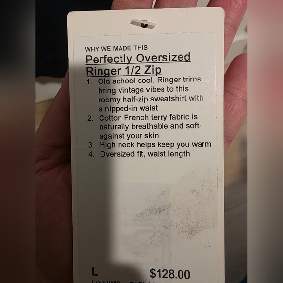 Lulilemon Perfectly Oversized Ringer Funnel-Neck Half Zip - Picture 7 of 7